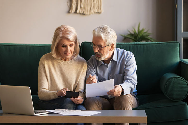 A couple of older Australians retirement planning.